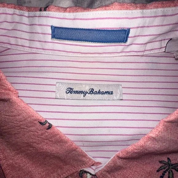 Tommy Bahama Mens XXL Coral Palm Tree Hawaiian Shirt Short Sleeve Button Up - Picture 5 of 7